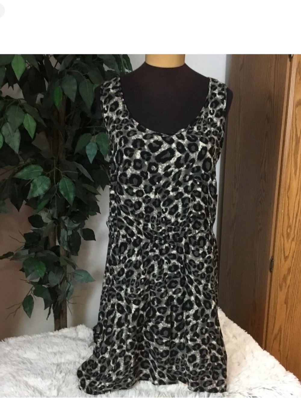 Metaphor Leopard Print Hi Lo Dress Size XL Sleeveless Animal Print - Picture 2 of 16